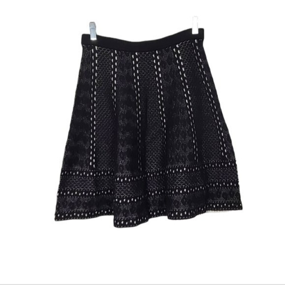 Chelsea & Theodore A Line Black & White Skirt M